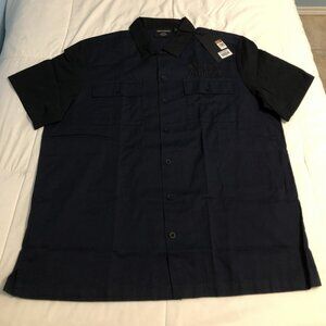 Harley Davidson Genuine Motorclothes Large button-up shirt Navy Black